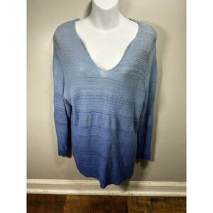 Ralph Lauren Sweater Classic Cotton Light Weight Light Blue  Size Large